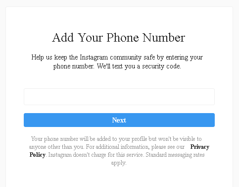 ig phone verify add your phone number