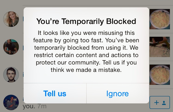 instagram follow and like block - action blocked on instagram following