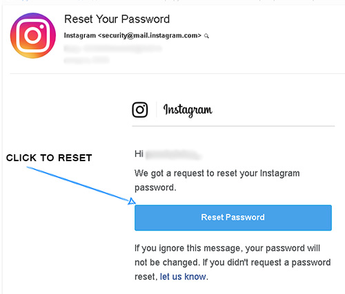 instagram not receiving password reset email