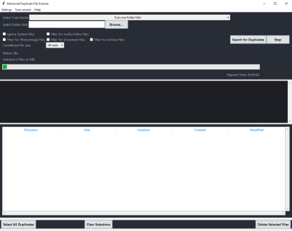 advanced duplicate file scanner